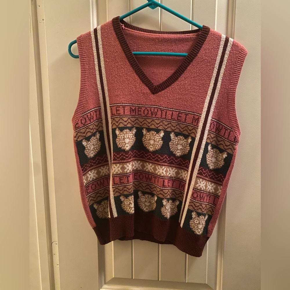 Cat Sweater Vest